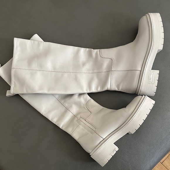 Sam Edelman Over the Knee Boots in Cream - Picture 1 of 15